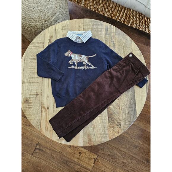 Good Lad Other - Good Lad Youth Boys 4T 3 Piece Sweater Pants Set Dog Preppy